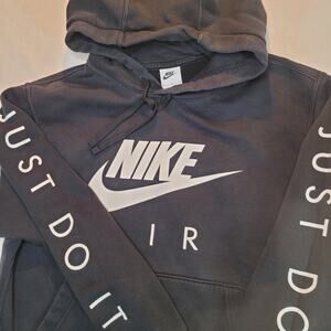 Nike Air Hoodie Mens Size Medium Black Pocket Casual Just Do It Comfort Gym